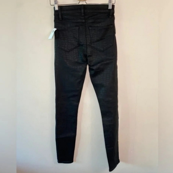 NWOT Women's Paige Hoxton Ultra Croc Lux Coated Skinny Jeans - Picture 7 of 8